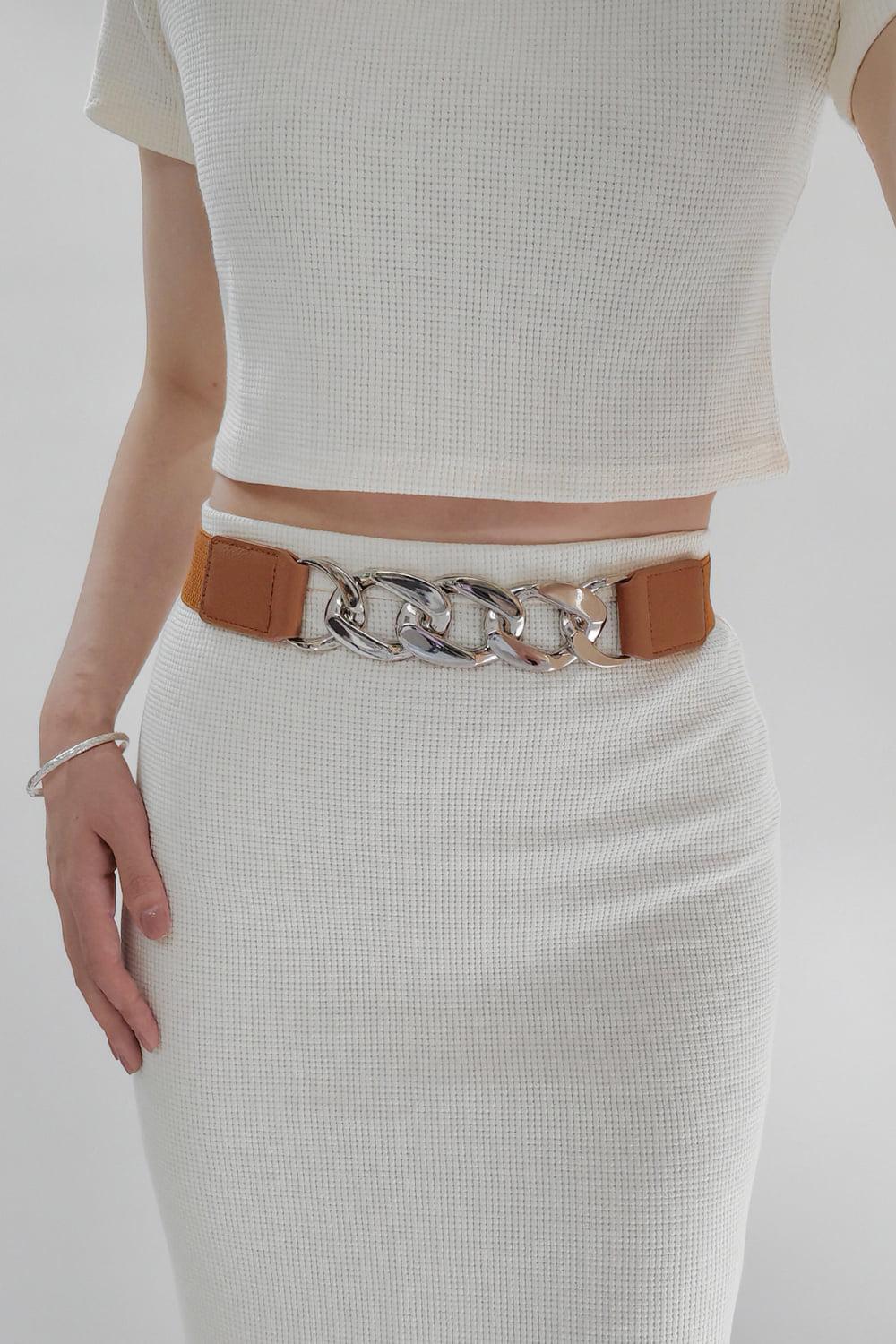 Chain Detail Elastic Belt BLUE ZONE PLANET