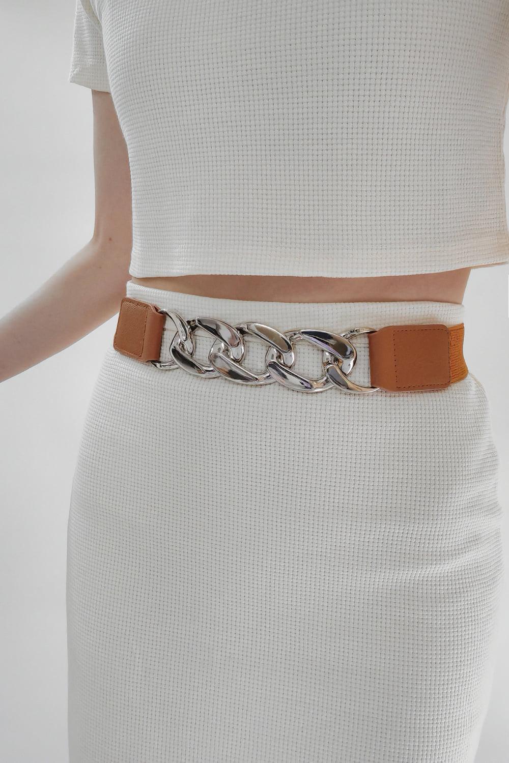 Chain Detail Elastic Belt BLUE ZONE PLANET