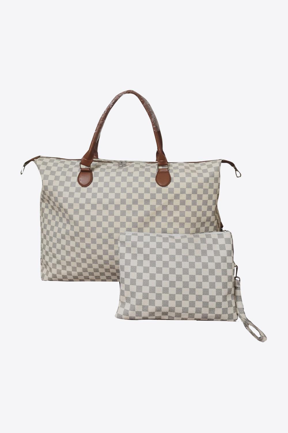 Checkered Two-Piece Bag Set BLUE ZONE PLANET