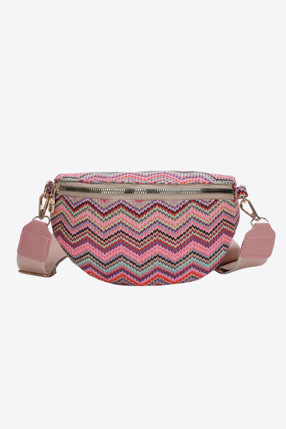 Chevron Straw Sling Bag BLUE ZONE PLANET