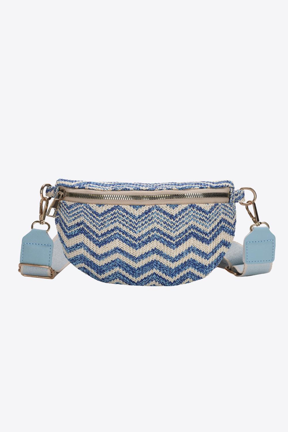 Chevron Straw Sling Bag BLUE ZONE PLANET