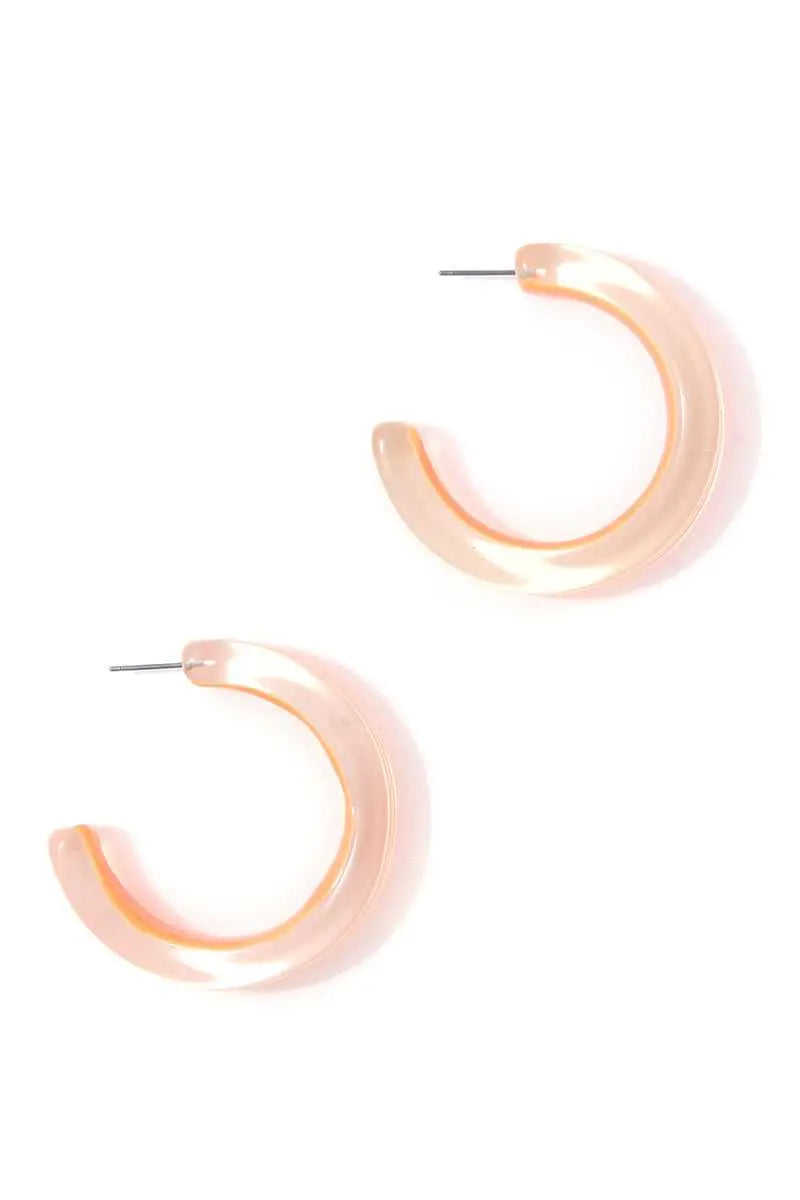 Chic Transparent Hoop Earring Blue Zone Planet