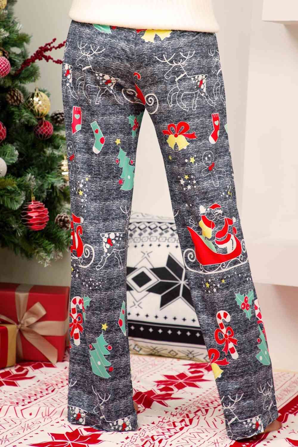 Christmas Straight Leg Pants BLUE ZONE PLANET