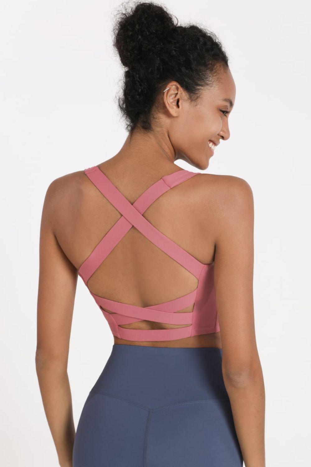 Crisscross Open Back Cropped Sports Cami-TOPS / DRESSES-[Adult]-[Female]-2022 Online Blue Zone Planet