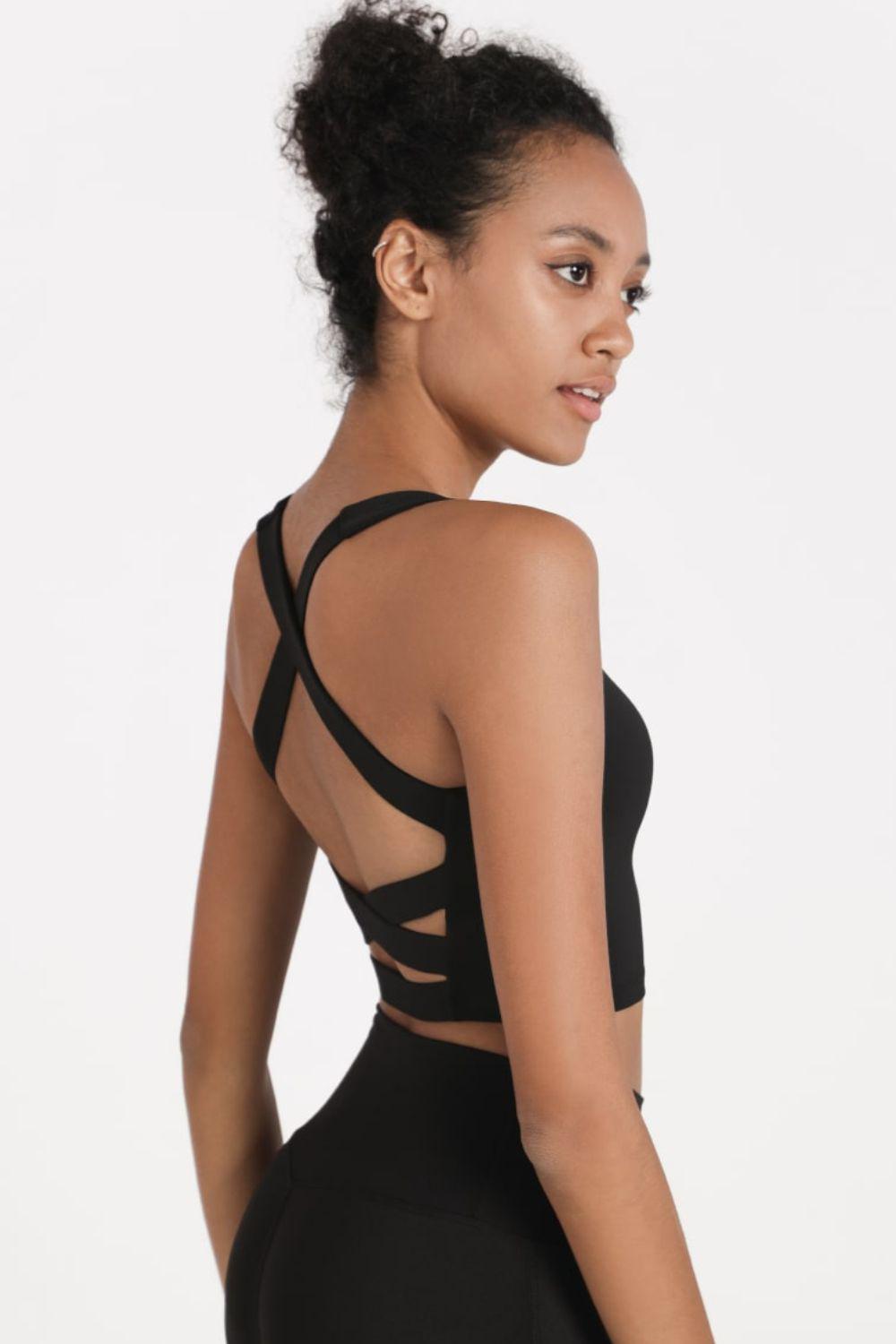 Crisscross Open Back Cropped Sports Cami-TOPS / DRESSES-[Adult]-[Female]-2022 Online Blue Zone Planet