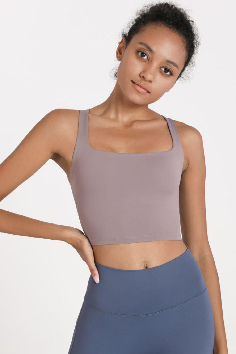 Crisscross Open Back Cropped Sports Cami-TOPS / DRESSES-[Adult]-[Female]-Lilac-S-2022 Online Blue Zone Planet