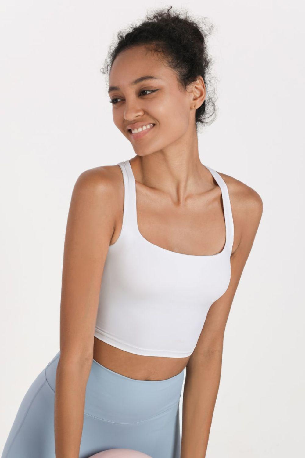 Crisscross Open Back Cropped Sports Cami-TOPS / DRESSES-[Adult]-[Female]-White-S-2022 Online Blue Zone Planet