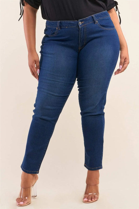 Curve Denim Pants Blue Zone Planet