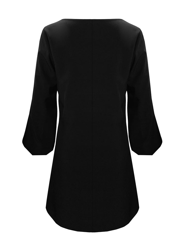 Cutout Long Sleeve Round Neck Dress-TOPS / DRESSES-[Adult]-[Female]-2022 Online Blue Zone Planet