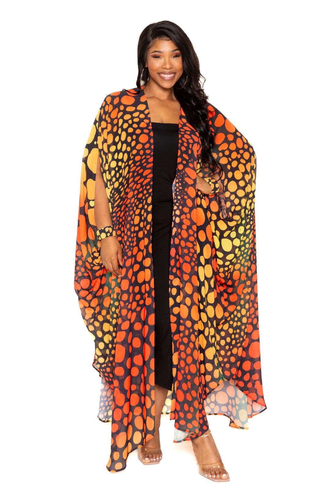 Dot Robe With Wrist Band Blue Zone Planet