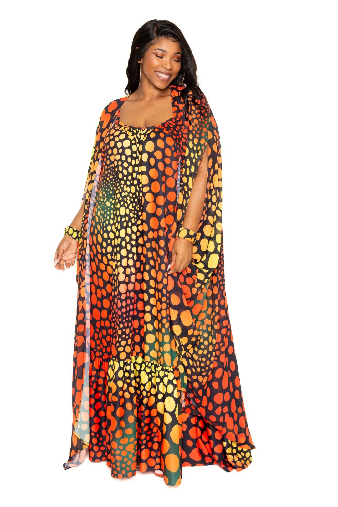 Dot Robe With Wrist Band Blue Zone Planet