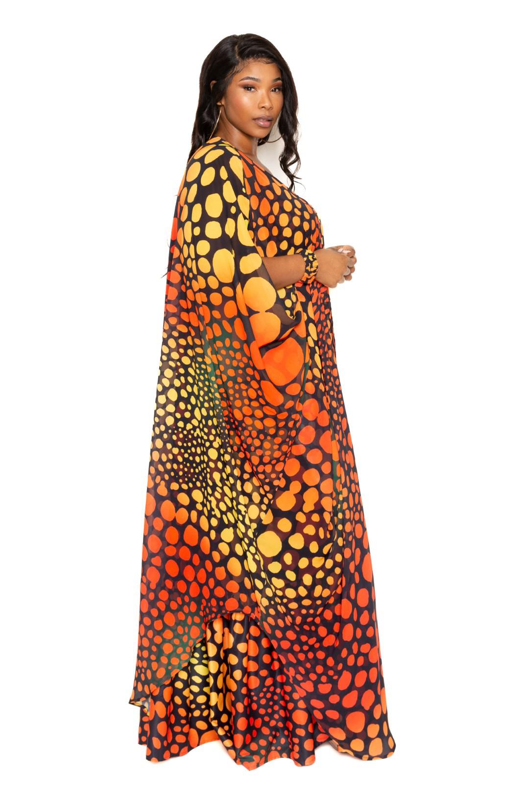 Dot Robe With Wrist Band Blue Zone Planet