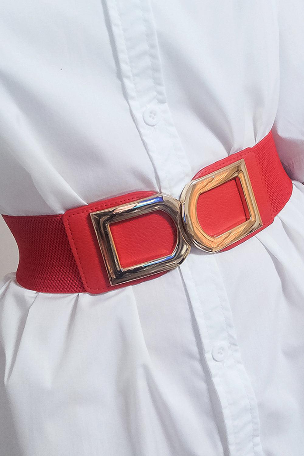 Double D Buckle PU Belt BLUE ZONE PLANET