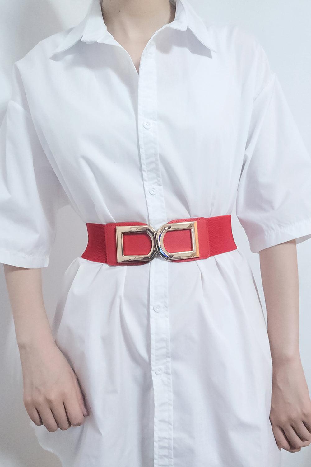 Double D Buckle PU Belt BLUE ZONE PLANET