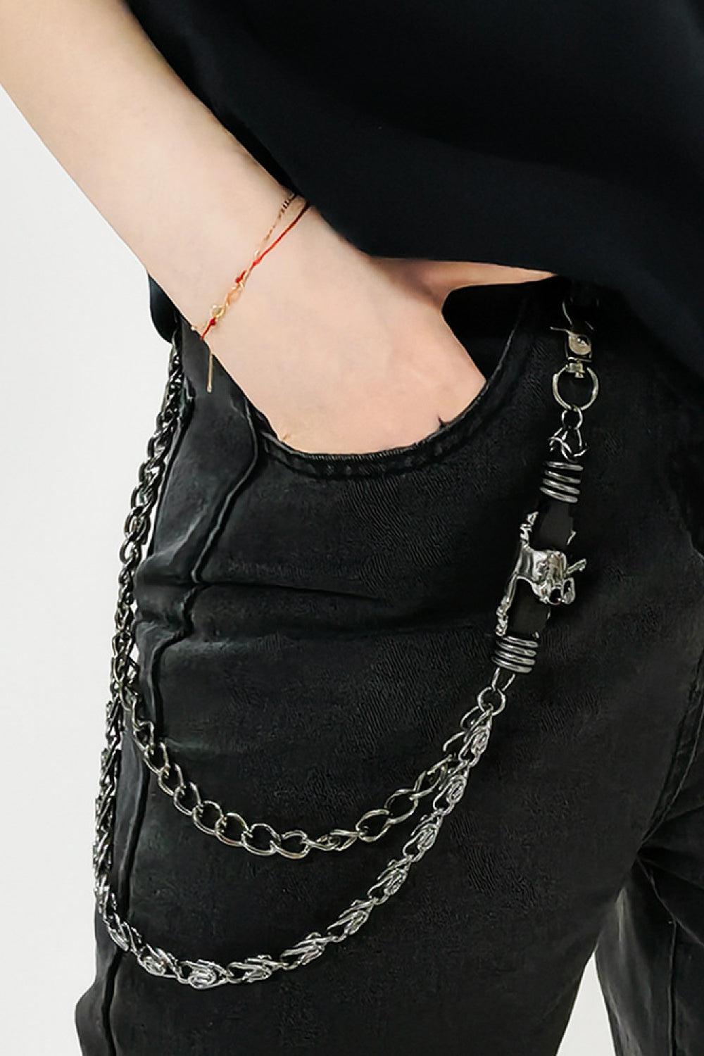 Double Layer Alloy Chain Belt BLUE ZONE PLANET