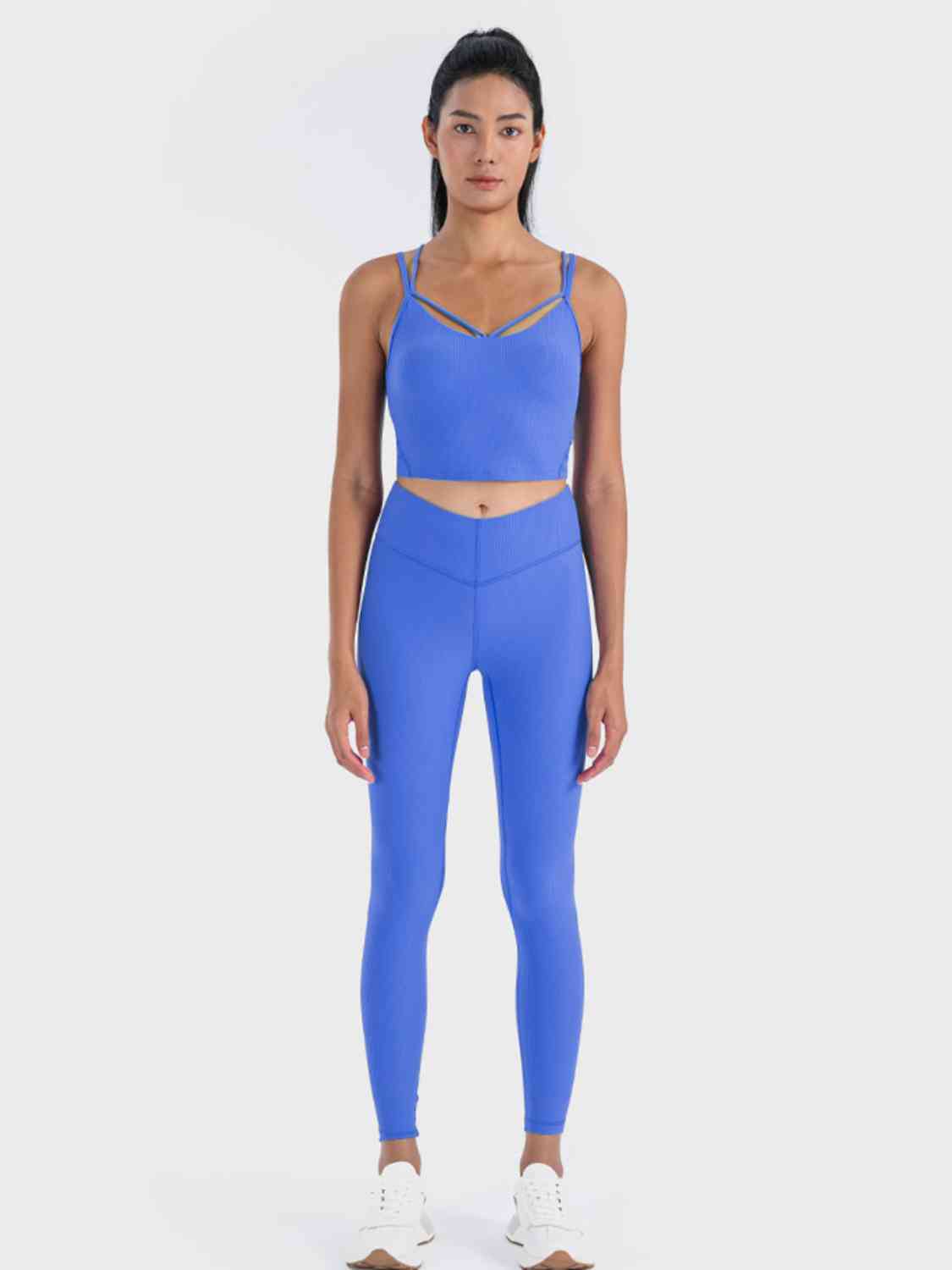 Double Strap Ribbed Sports Cami BLUE ZONE PLANET