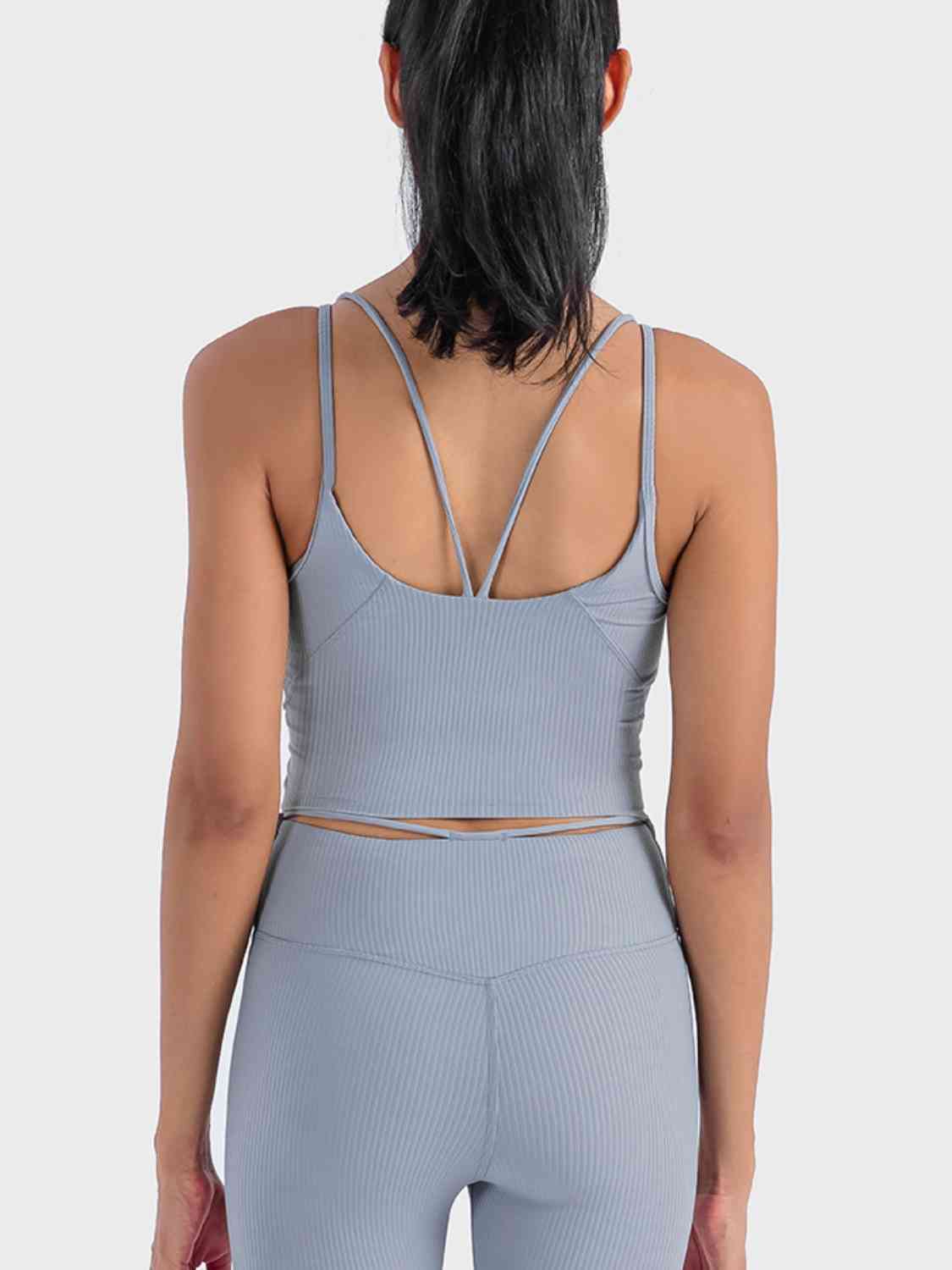 Double Strap Ribbed Sports Cami BLUE ZONE PLANET