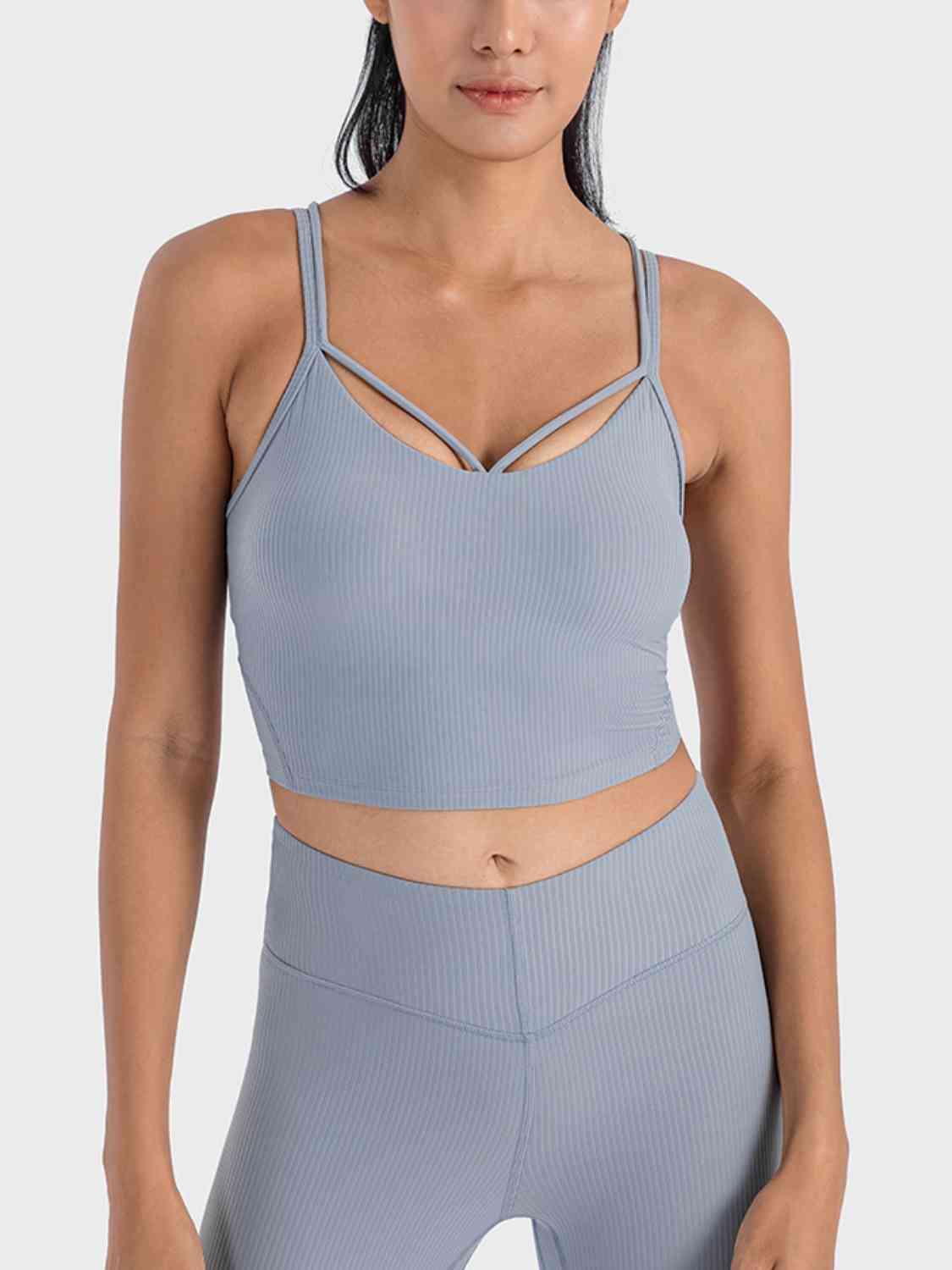 Double Strap Ribbed Sports Cami BLUE ZONE PLANET