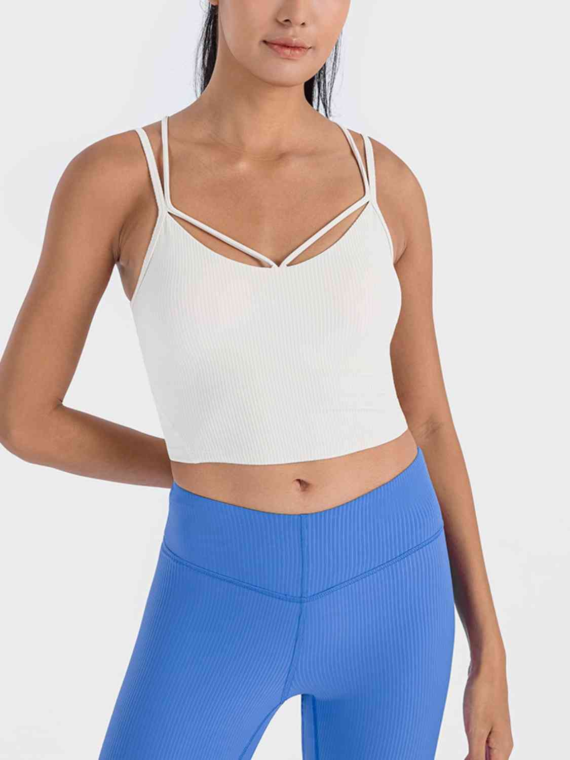 Double Strap Ribbed Sports Cami BLUE ZONE PLANET