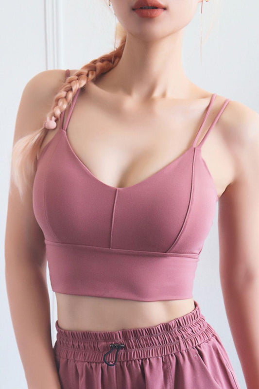 Double-Strap Sports Bra-TOPS / DRESSES-[Adult]-[Female]-Dusty Pink-S-2022 Online Blue Zone Planet