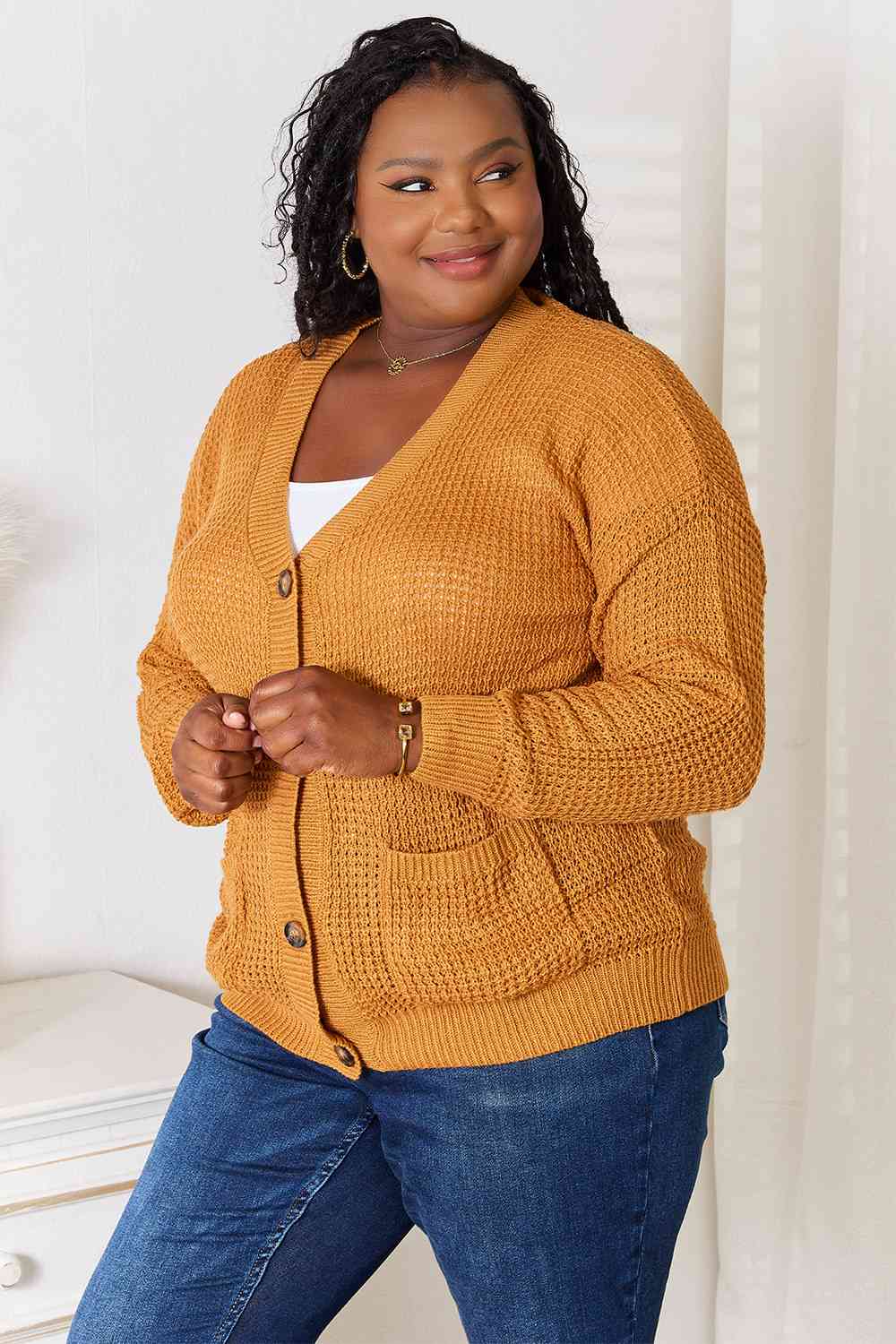 Button down cardigan with pockets sale