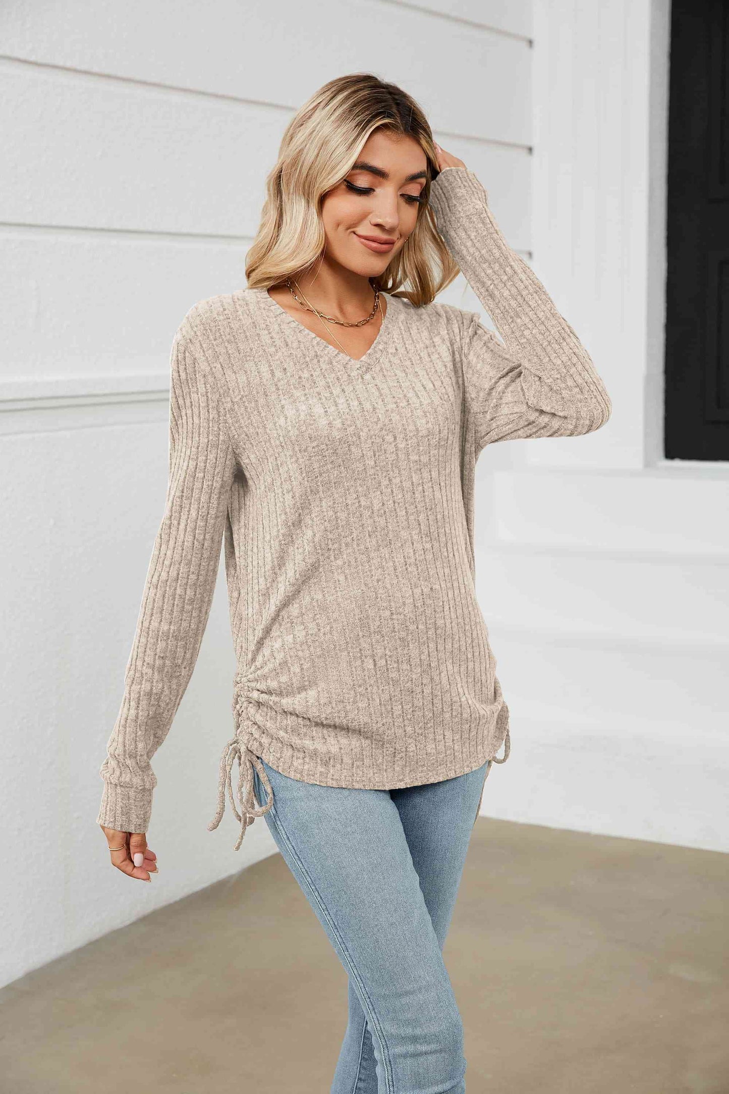 Ribbed Houston Graphic Long Sleeve Top – Urban Planet