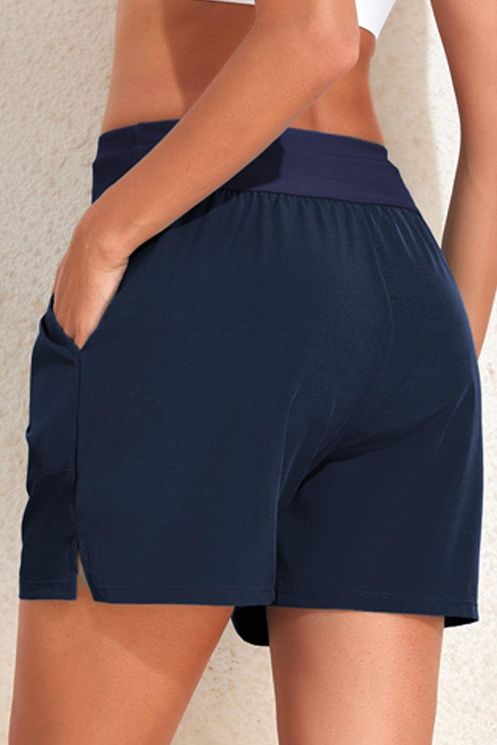 Drawstring Swim Shorts with Pockets BLUE ZONE PLANET