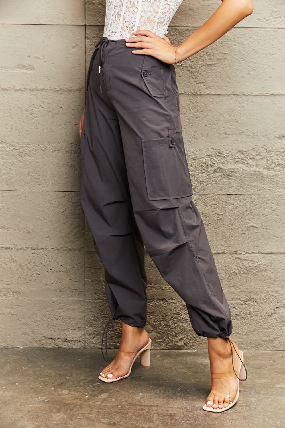 Drawstring Waist Joggers with Pockets BLUE ZONE PLANET