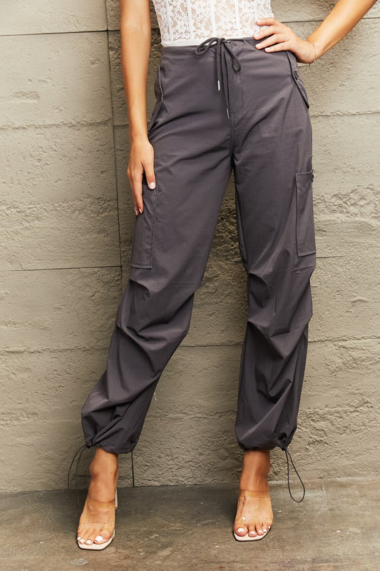 Drawstring Waist Joggers with Pockets BLUE ZONE PLANET
