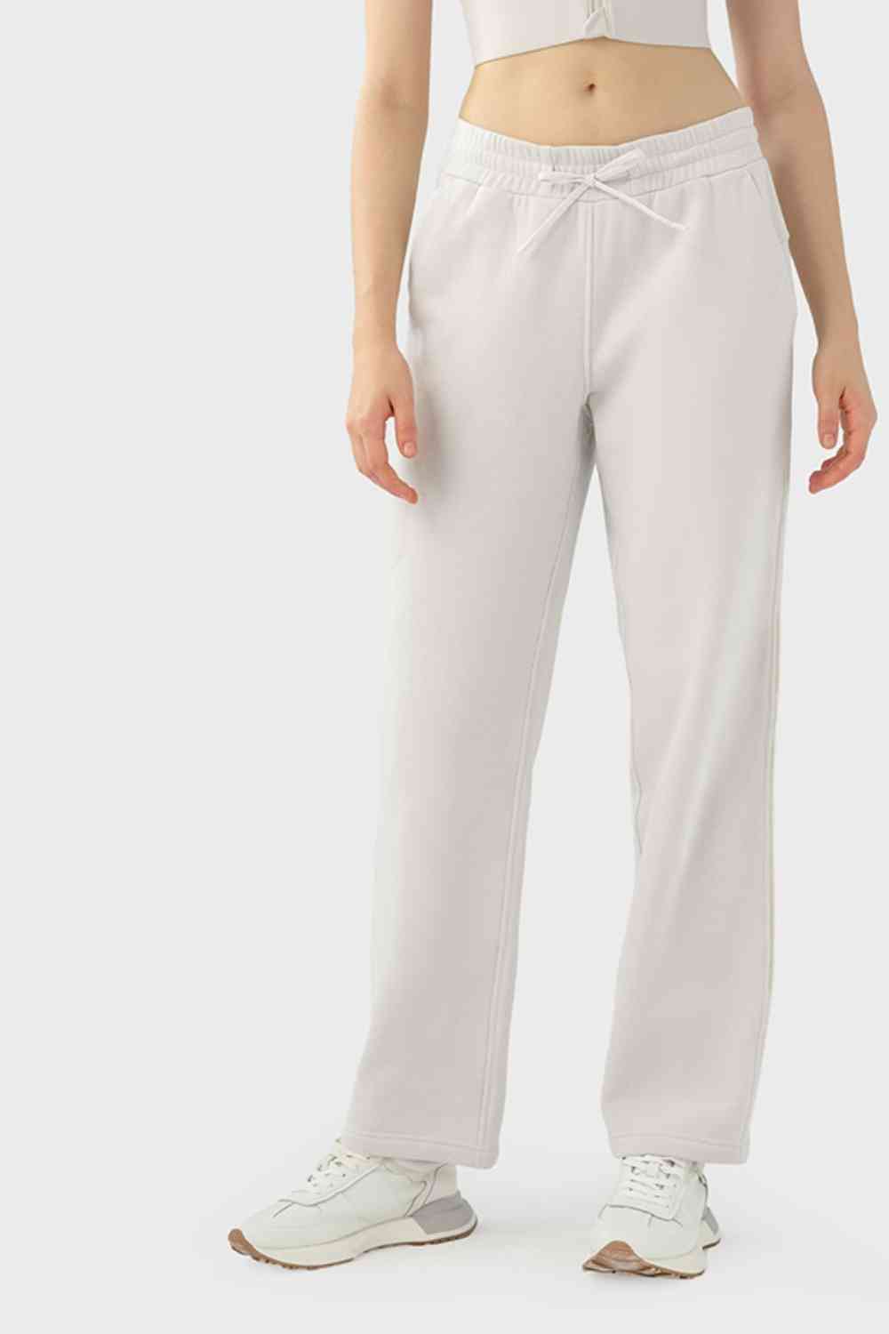 Drawstring Waist Sports Pants with Pockets BLUE ZONE PLANET