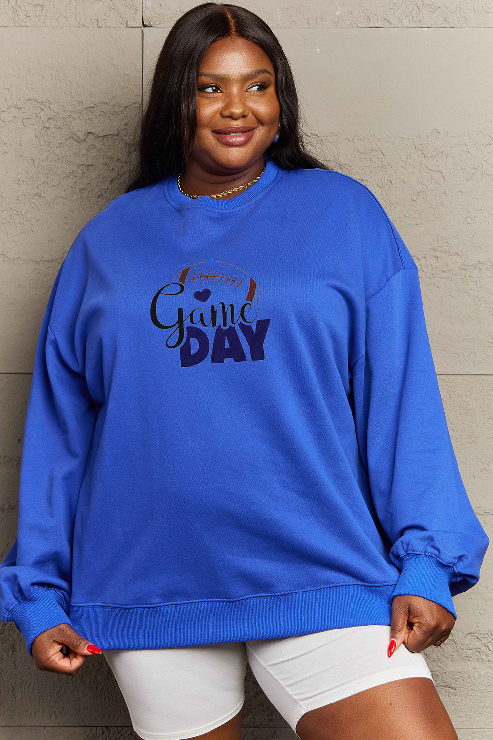 Drop Shoulder Graphic Sweatshirt BLUE ZONE PLANET