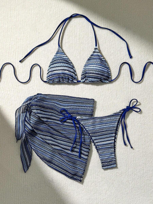 New Swimsuit Sexy Halter Bikini-[Adult]-[Female]-Champlain color-S-2022 Online Blue Zone Planet