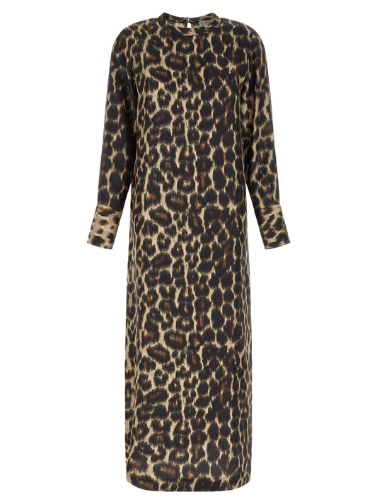Alberto Biani Silk Dress-TOPS / DRESSES-[Adult]-[Female]-40 IT-Brown-2022 Online Blue Zone Planet