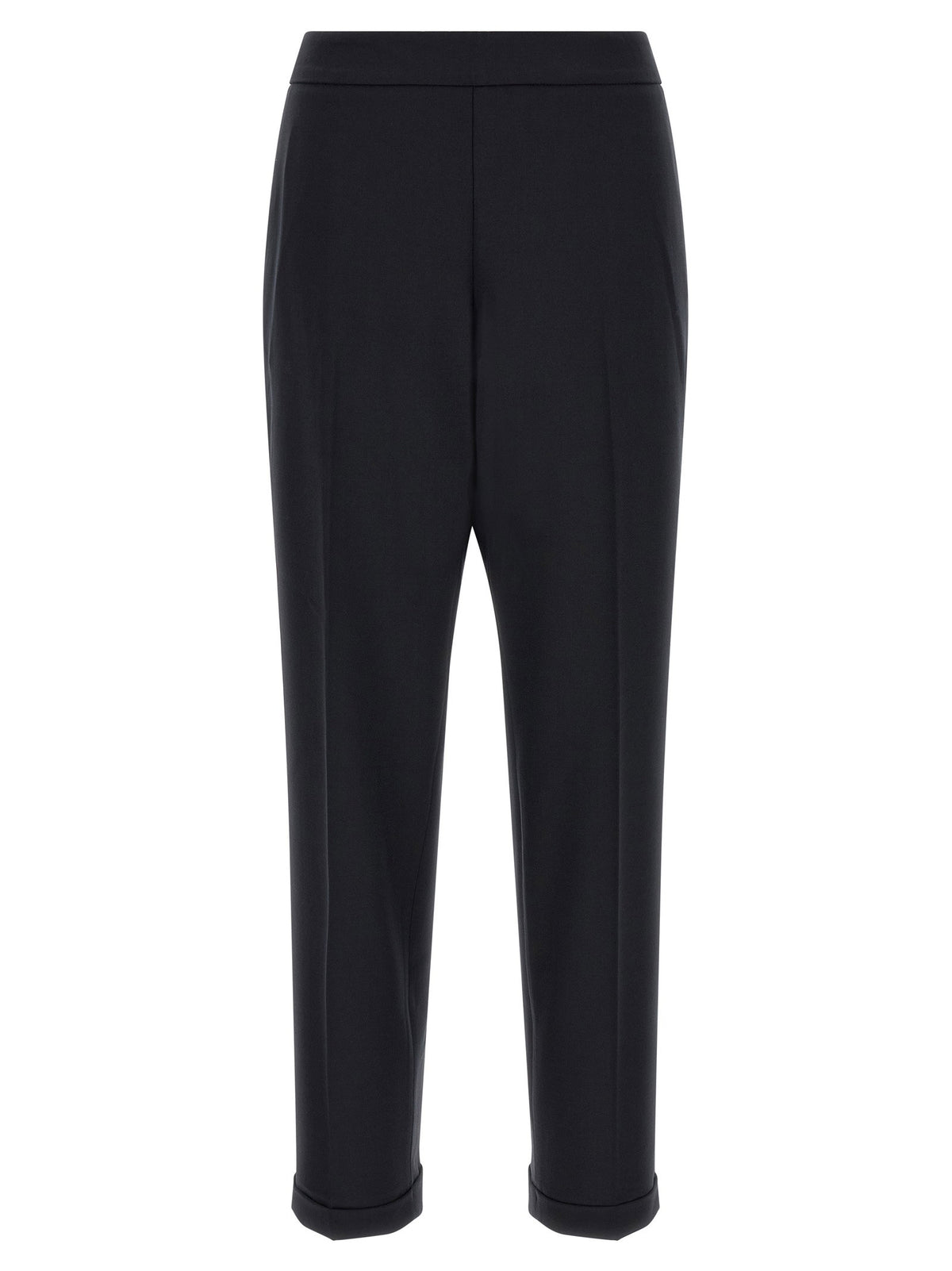 Alberto Biani Cropped Pants-Trousers-[Adult]-[Female]-2022 Online Blue Zone Planet