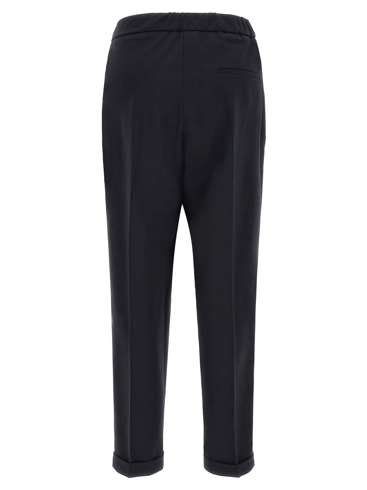 Alberto Biani Cropped Pants-Trousers-[Adult]-[Female]-2022 Online Blue Zone Planet