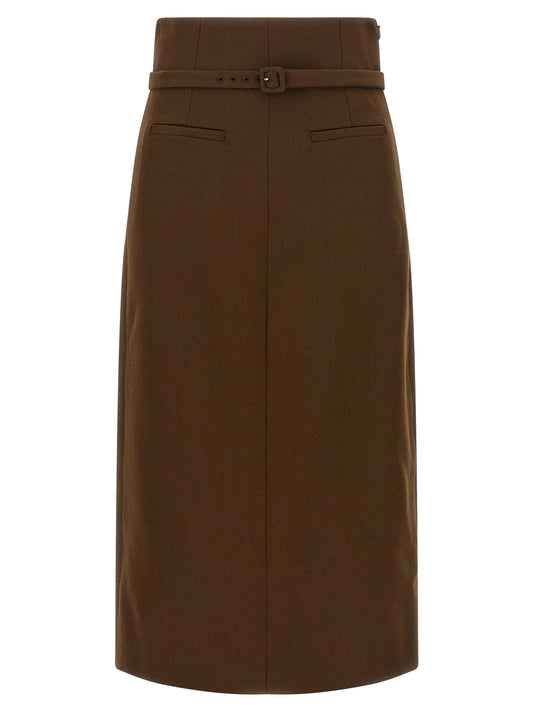 Ami Paris Sheath Skirt-Skirts-[Adult]-[Female]-34 FR-Brown-2022 Online Blue Zone Planet