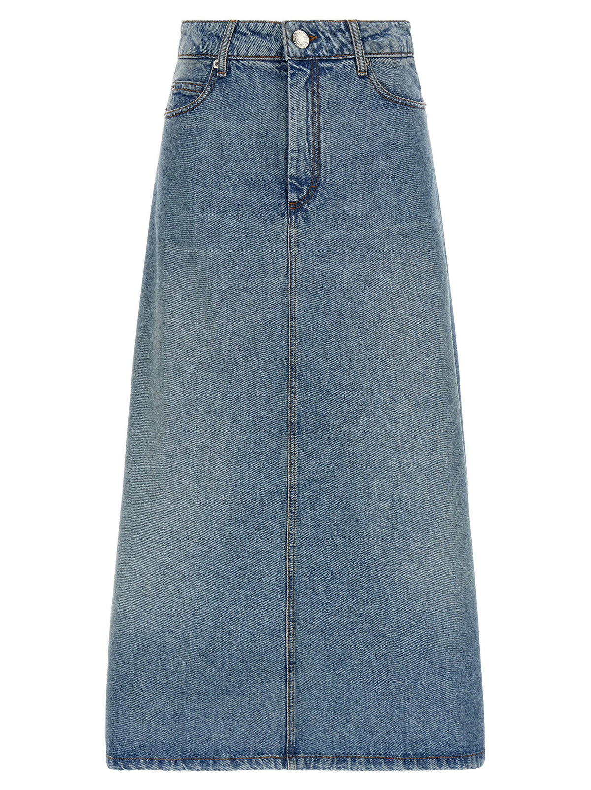 Ami Paris Trapeze Skirt-Skirts-[Adult]-[Female]-temp-28-Blue-2022 Online Blue Zone Planet