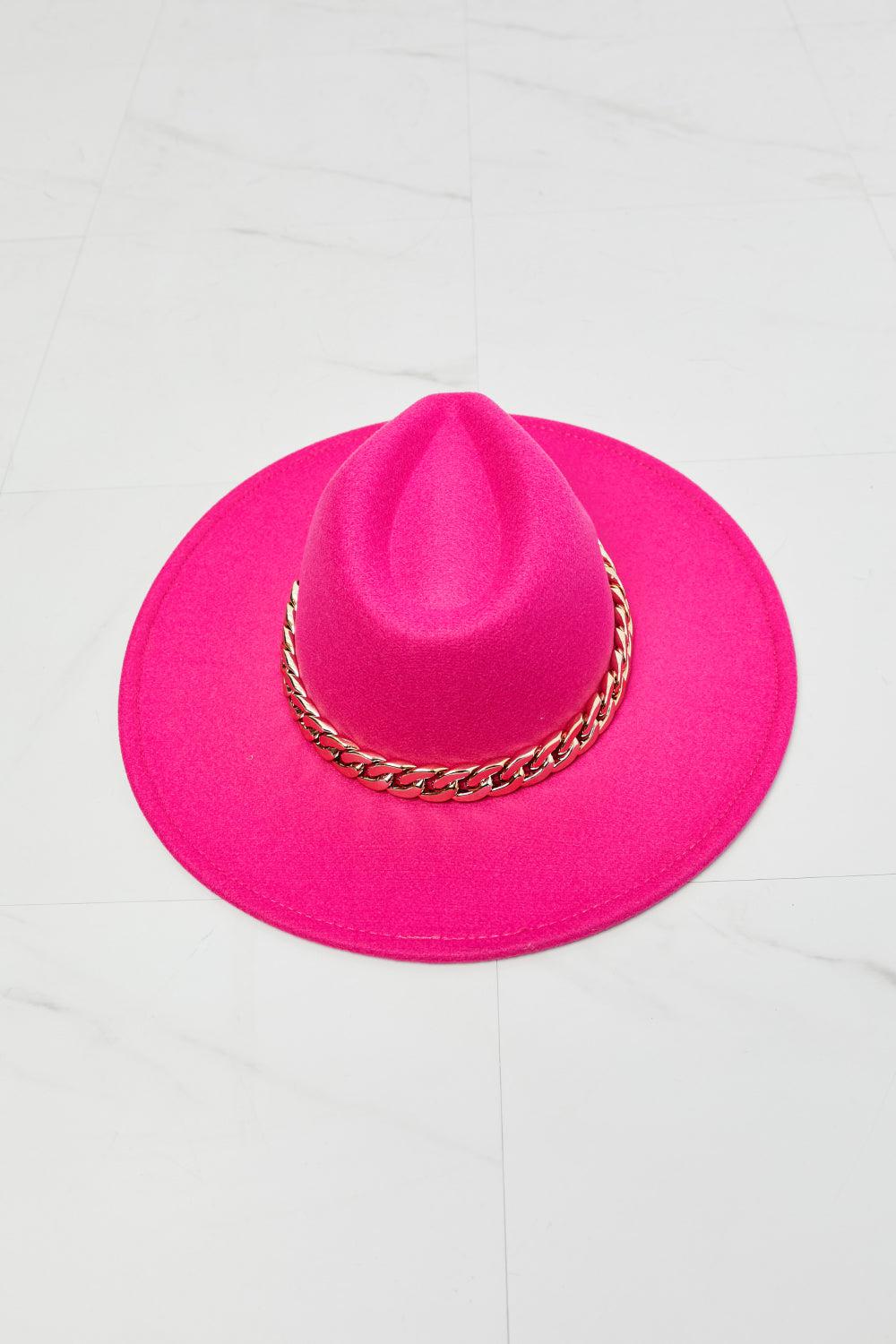 Fame Keep Your Promise Fedora Hat in Pink BLUE ZONE PLANET
