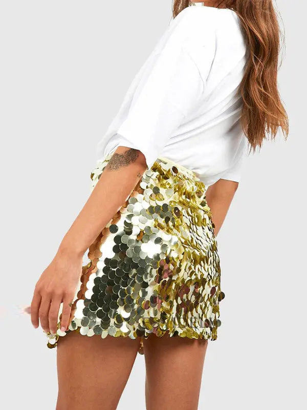 Farah's sequined bodycon mini skirt kakaclo