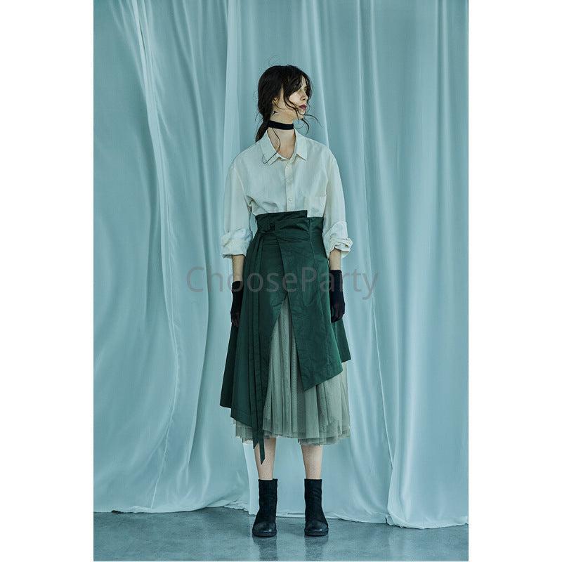 Female High-Waisted A-Line Skirt Skirt With Irregular Gauze Skirt iYoowe DropShipping