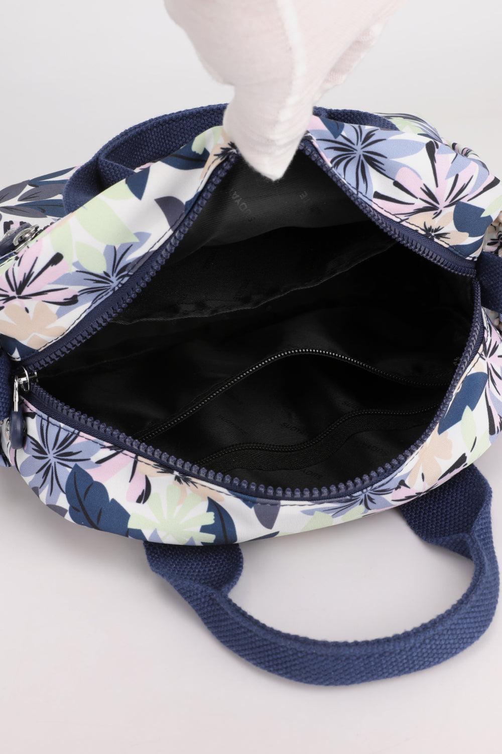 Floral Nylon Handbag BLUE ZONE PLANET
