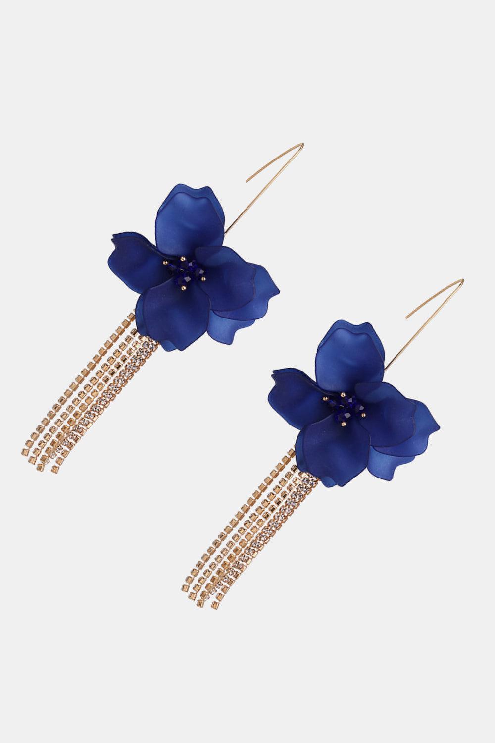 Flower Shape Acrylic Dangle Earrigs BLUE ZONE PLANET