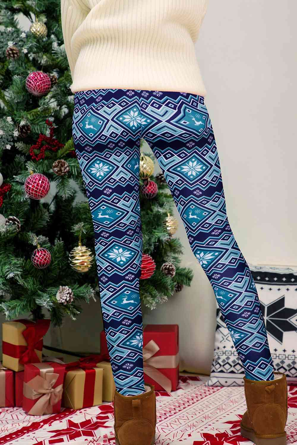 Full Size Geometric Leggings BLUE ZONE PLANET