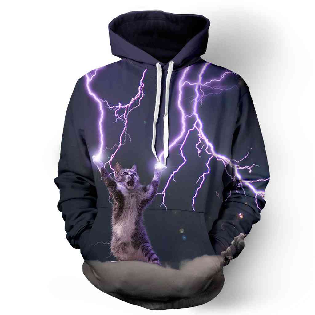 Full Size Printed Drawstring Hoodie with Pockets BLUE ZONE PLANET