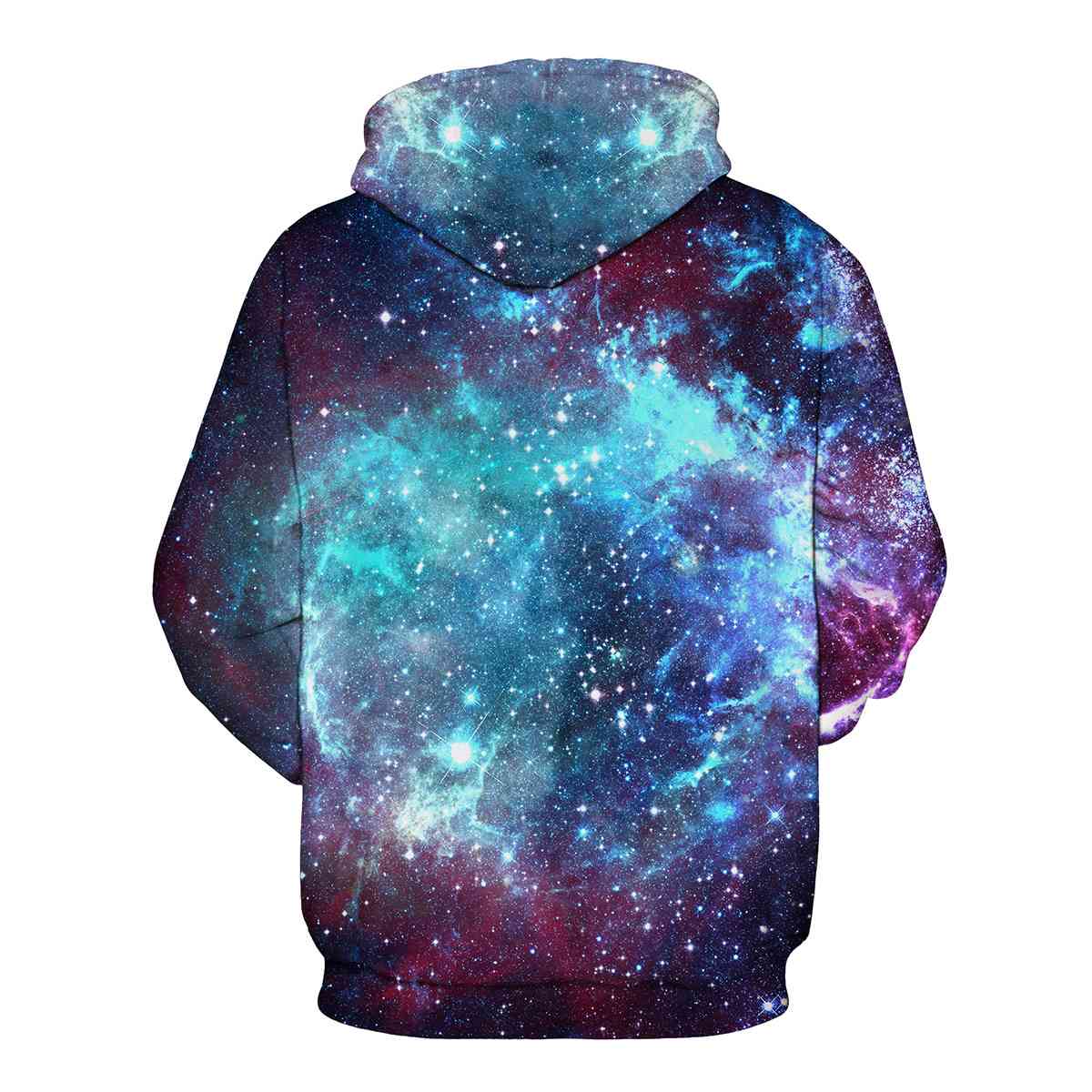 Full Size Printed Drawstring Hoodie with Pockets BLUE ZONE PLANET