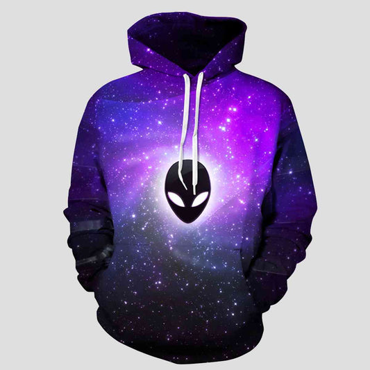 Full Size Printed Drawstring Hoodie with Pockets BLUE ZONE PLANET