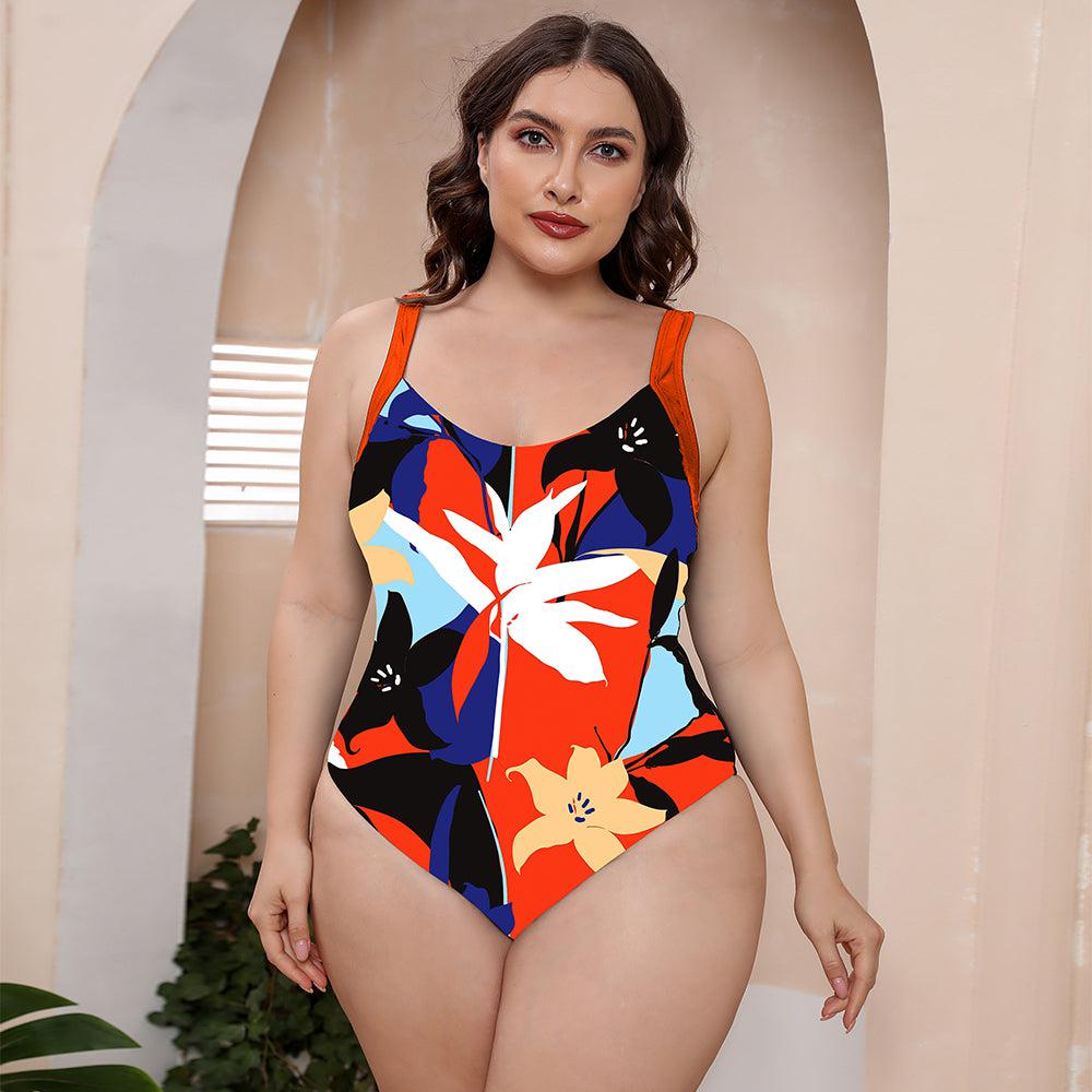 Full Size Printed Scoop Neck Sleeveless One-Piece Swimsuit BLUE ZONE PLANET