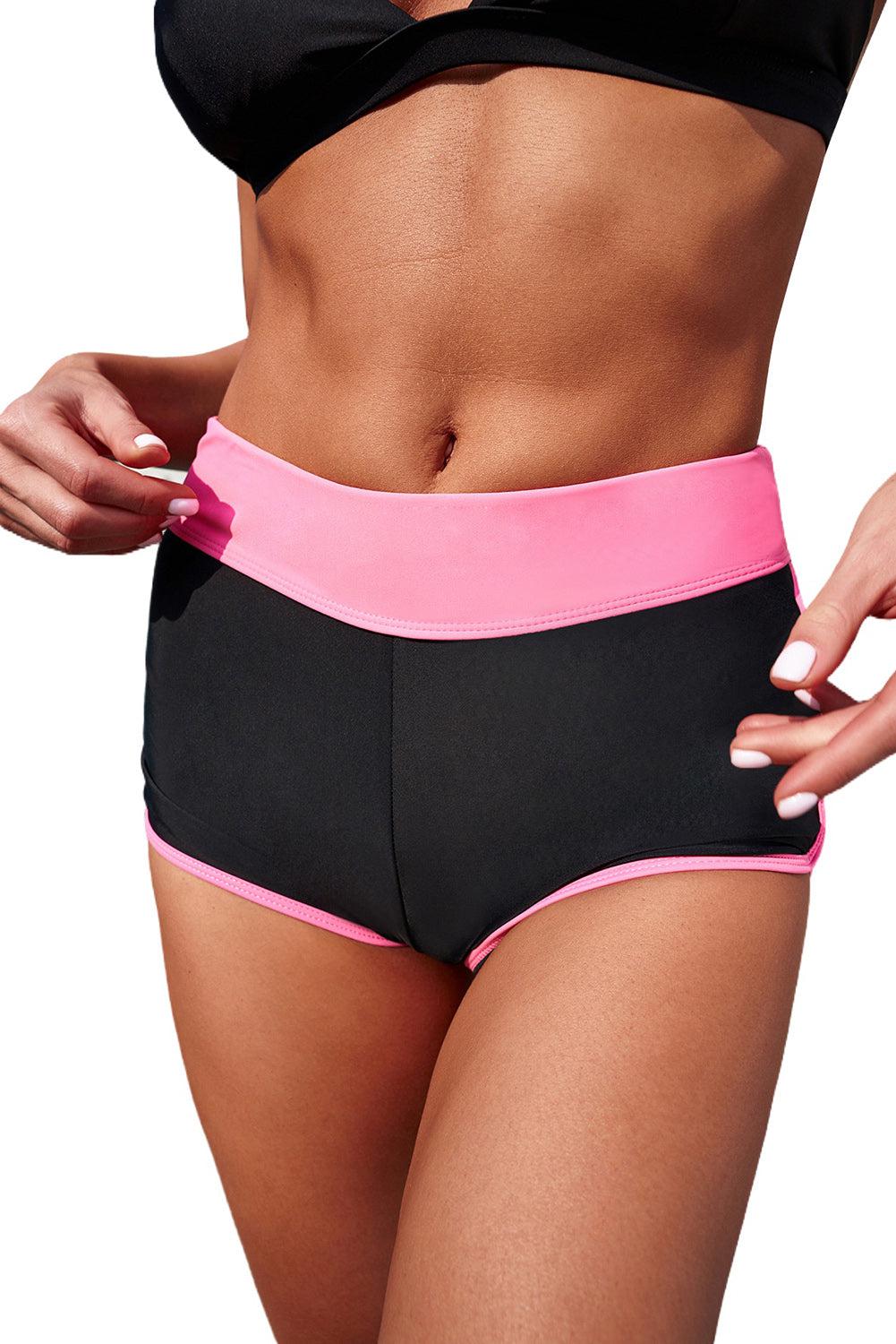 Full Size Two-Tone Contrast Swim Bottoms BLUE ZONE PLANET