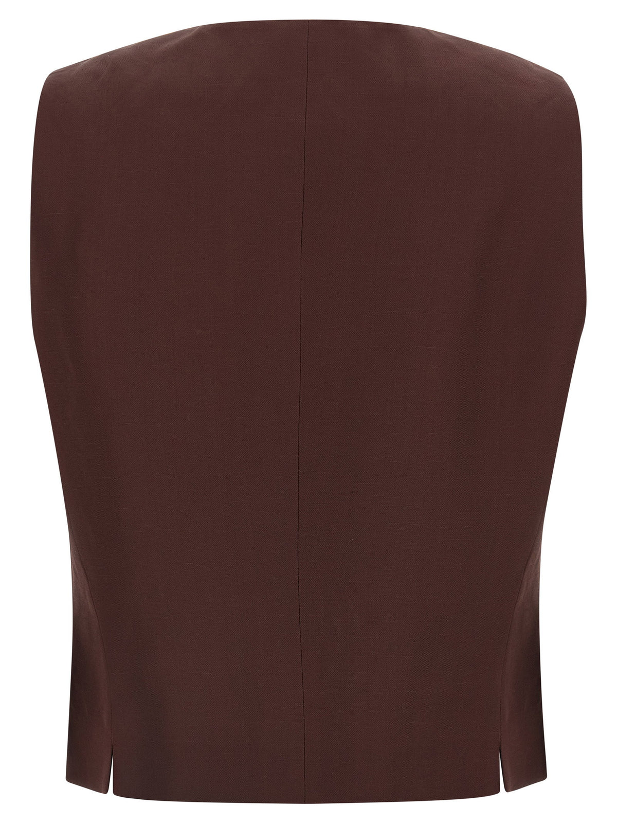 Alberto Biani Viscose And Linen Vest-Vests-[Adult]-[Female]-2022 Online Blue Zone Planet