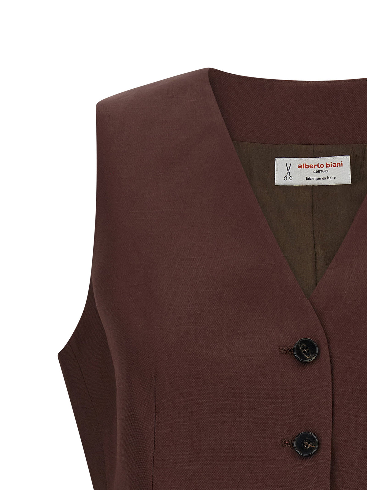 Alberto Biani Viscose And Linen Vest-Vests-[Adult]-[Female]-2022 Online Blue Zone Planet